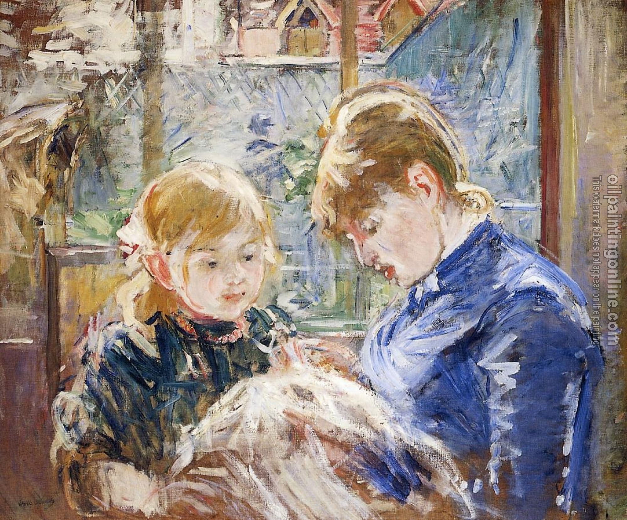 Morisot, Berthe - The Artist's Daughter, Julie, with Her Nanny